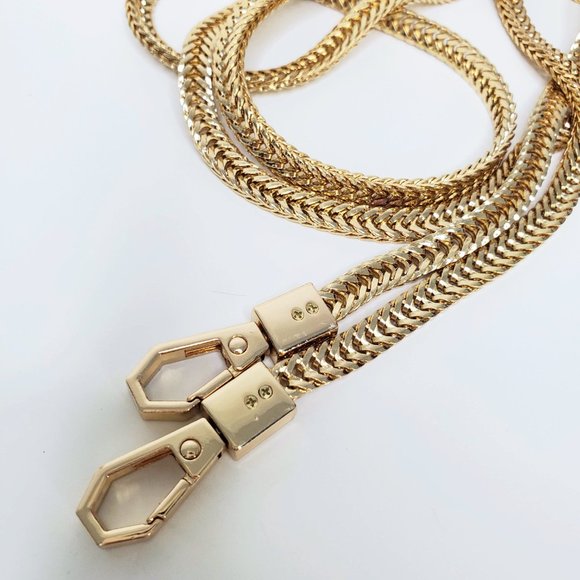 High Quality!!! Gold Crossbody Snake Chain Strap Bag Replacement Repair Shoulder - Picture 1 of 6